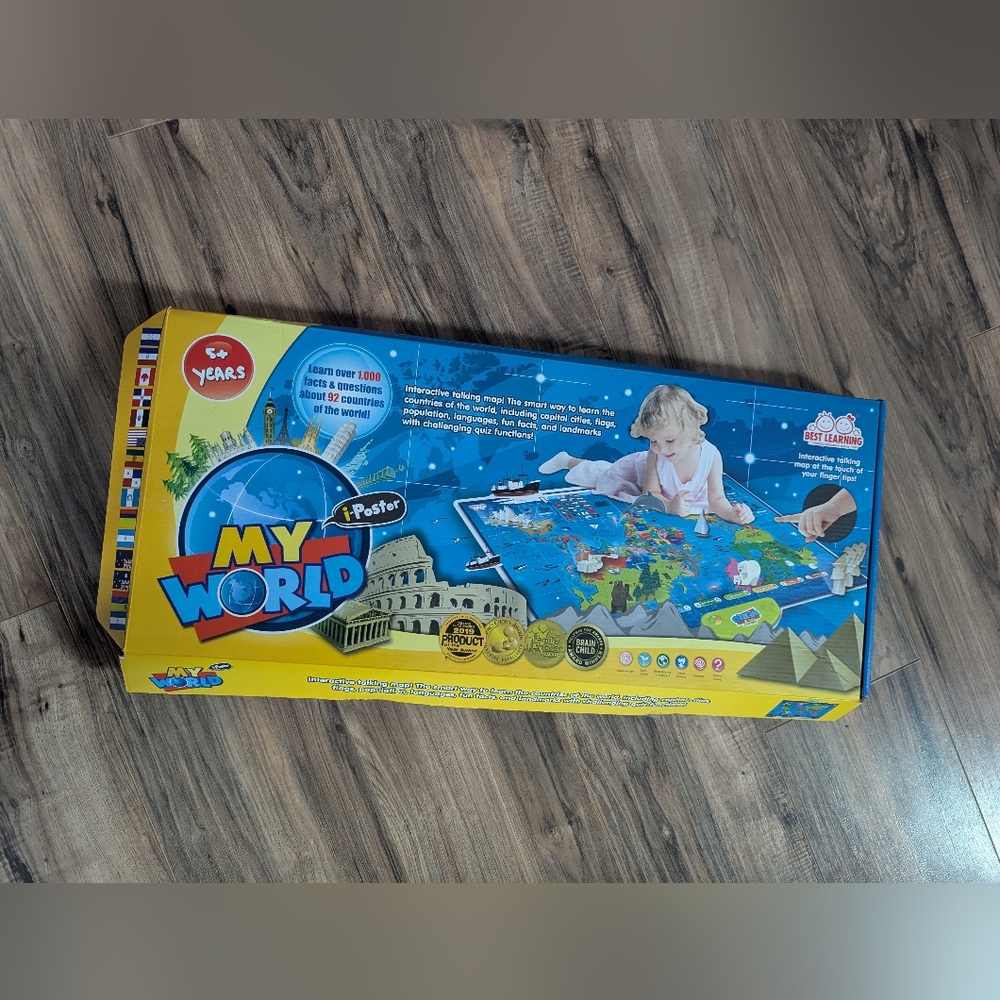 My World i-poster Kids Educational Play Mat - Blue